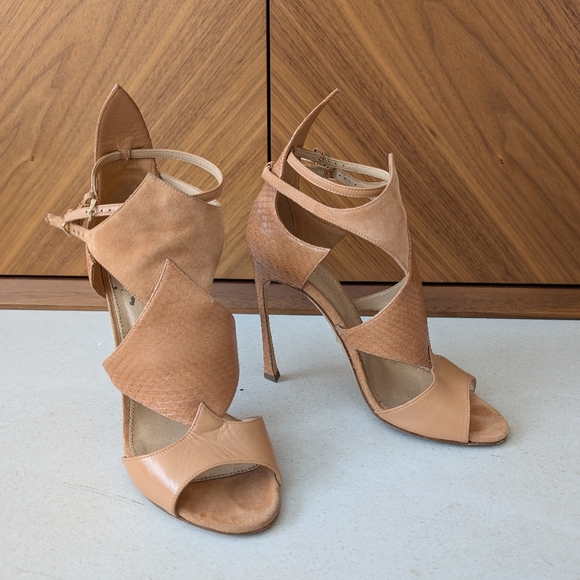 Sergio Rossi Snakeskin High Heels - Picture 2 of 4